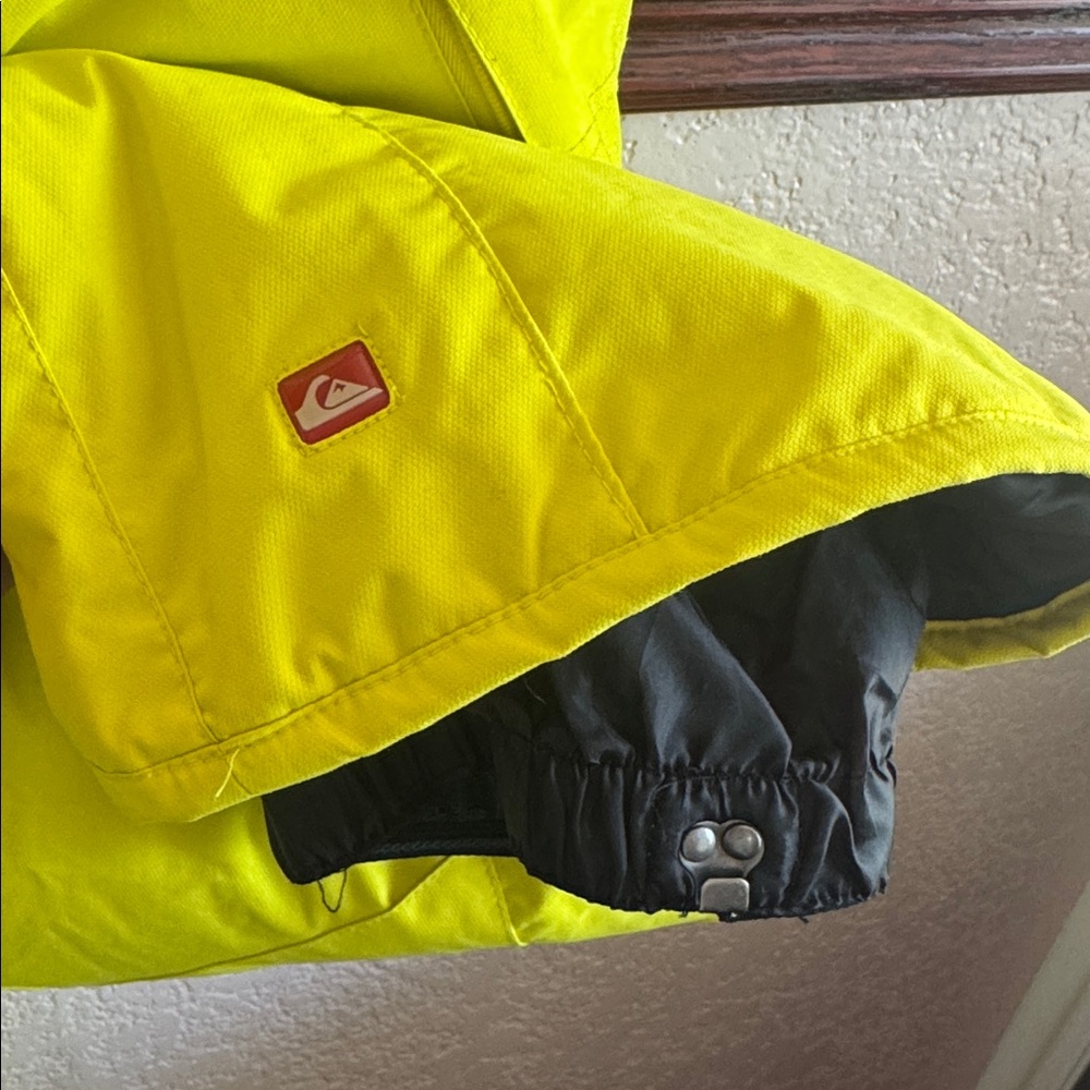 Quicksilver Youth Size 10 Neon Yellow Snow Pants for Skiing Snowboarding Winter - Picture 8 of 8